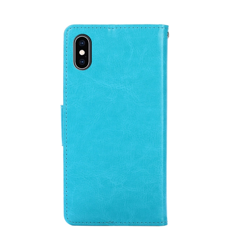 For iPhone X / XS Crystal Texture Horizontal Flip Leather Case with Holder & Card Slots & Wallet