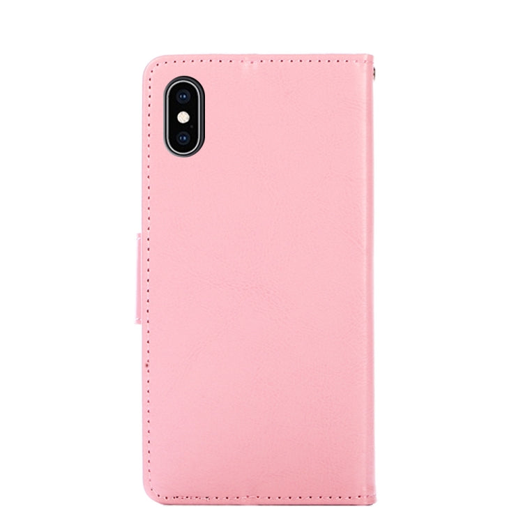 For iPhone X / XS Crystal Texture Horizontal Flip Leather Case with Holder & Card Slots & Wallet