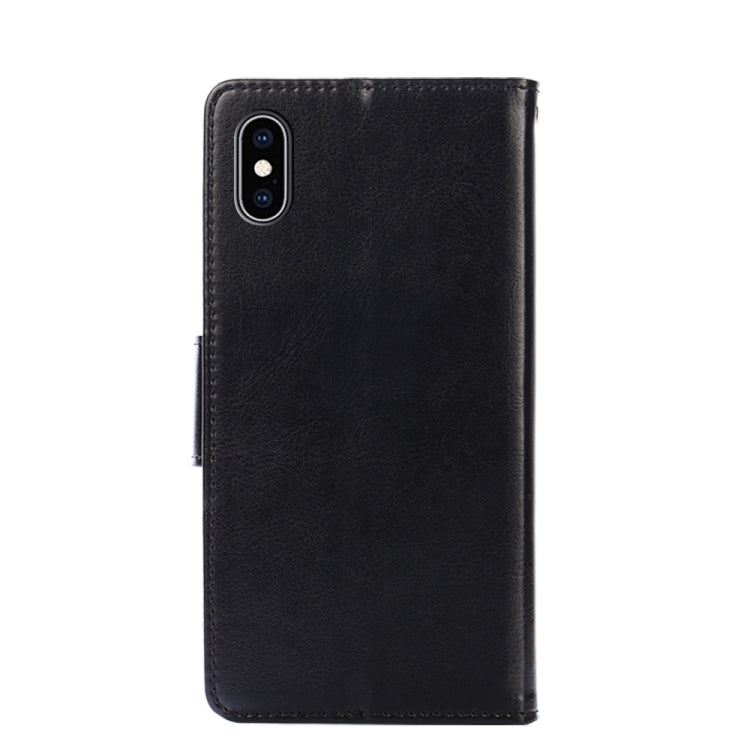 For iPhone XS Max Crystal Texture Horizontal Flip Leather Case with Holder & Card Slots & Wallet