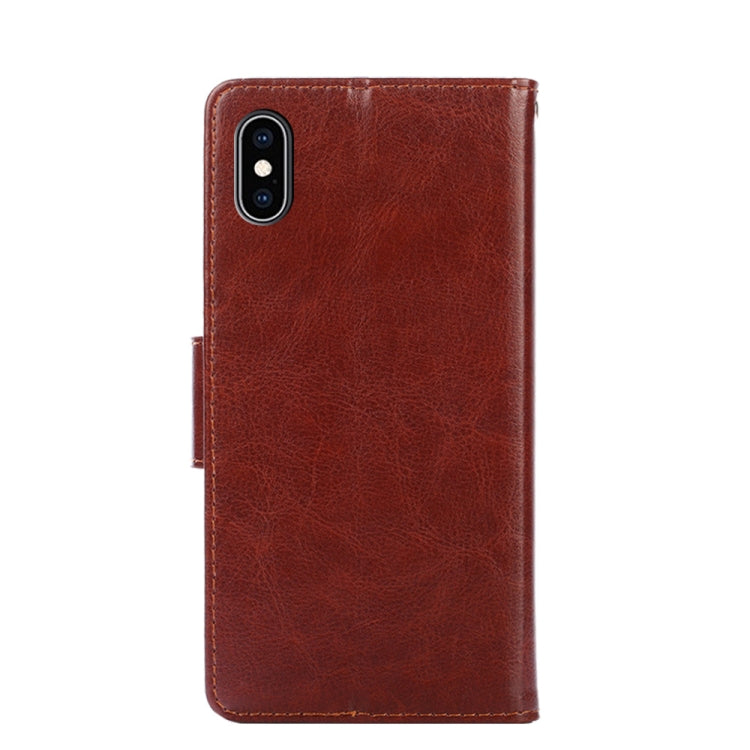 For iPhone XS Max Crystal Texture Horizontal Flip Leather Case with Holder & Card Slots & Wallet