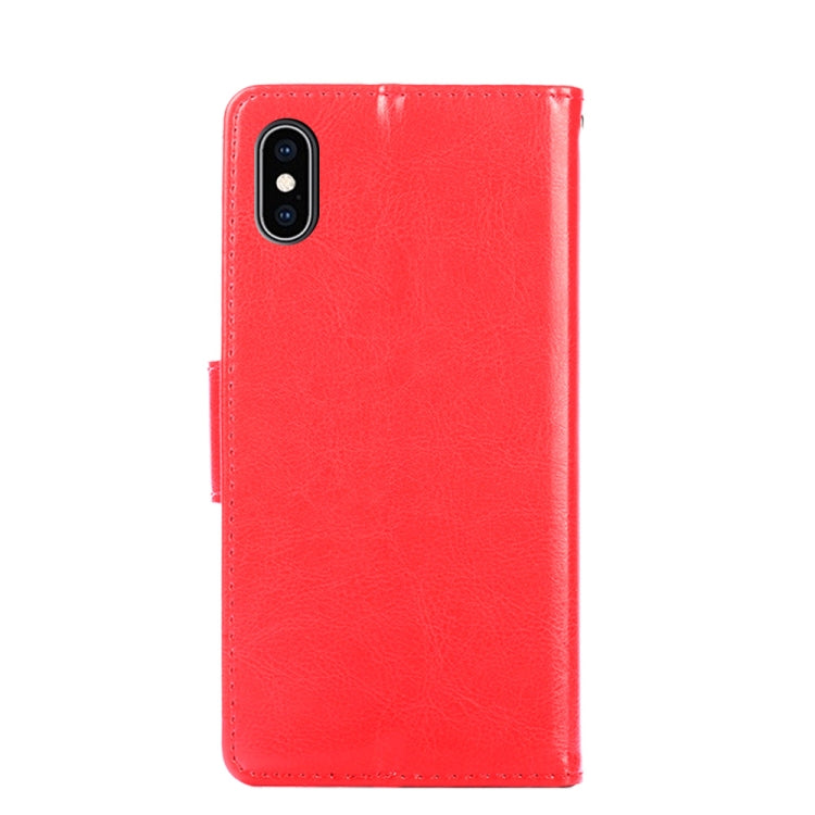 For iPhone XS Max Crystal Texture Horizontal Flip Leather Case with Holder & Card Slots & Wallet