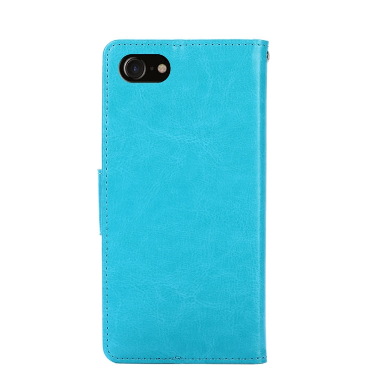 For iPhone SE 2022 / SE 2020 / 8 / 7 Crystal Texture Horizontal Flip Leather Case with Holder & Card Slots & Wallet