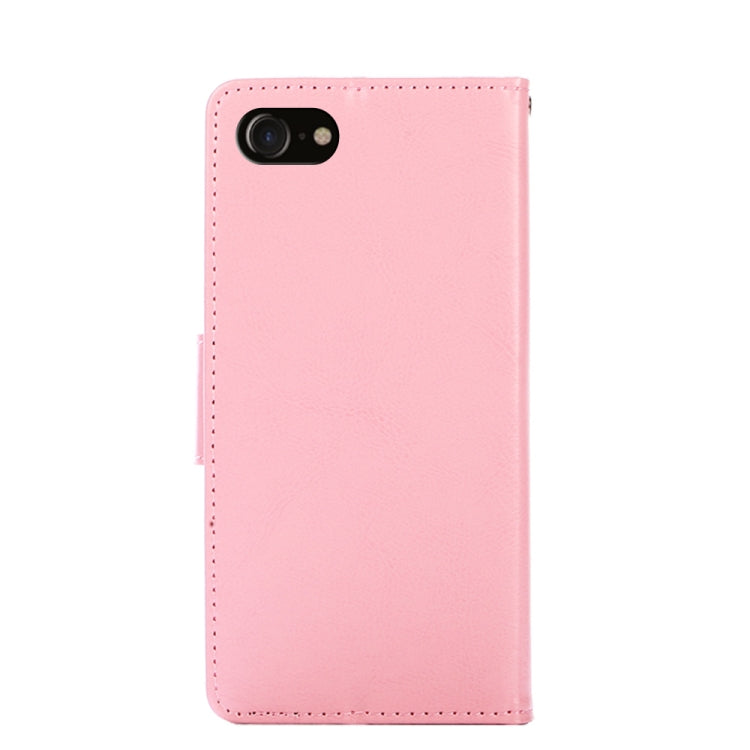 For iPhone SE 2022 / SE 2020 / 8 / 7 Crystal Texture Horizontal Flip Leather Case with Holder & Card Slots & Wallet