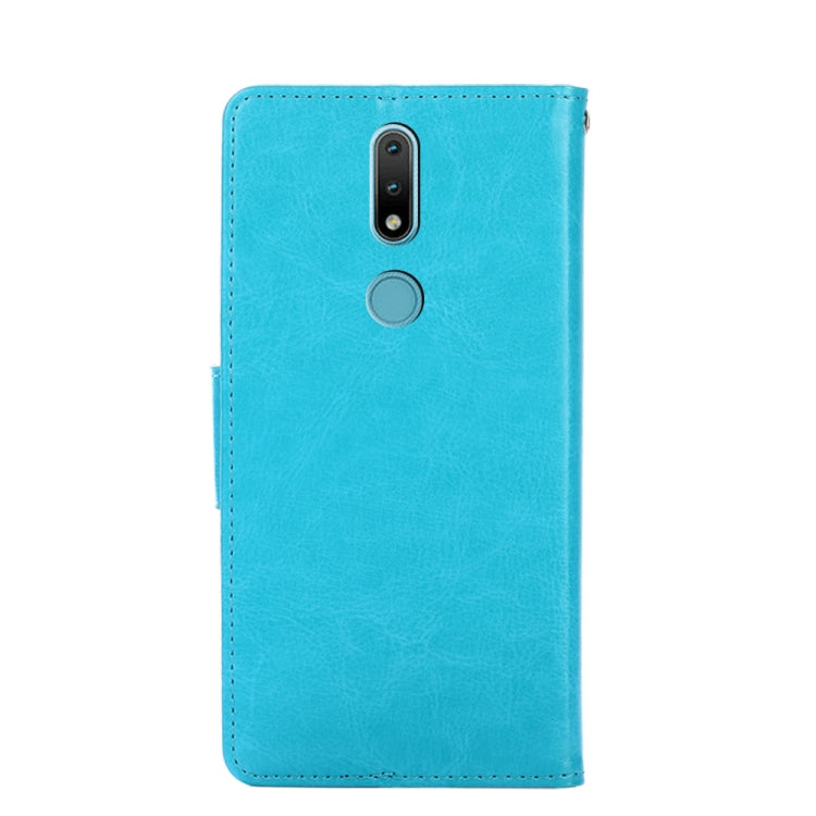 For Nokia 2.4 Crystal Texture Horizontal Flip Leather Case with Holder & Card Slots & Wallet