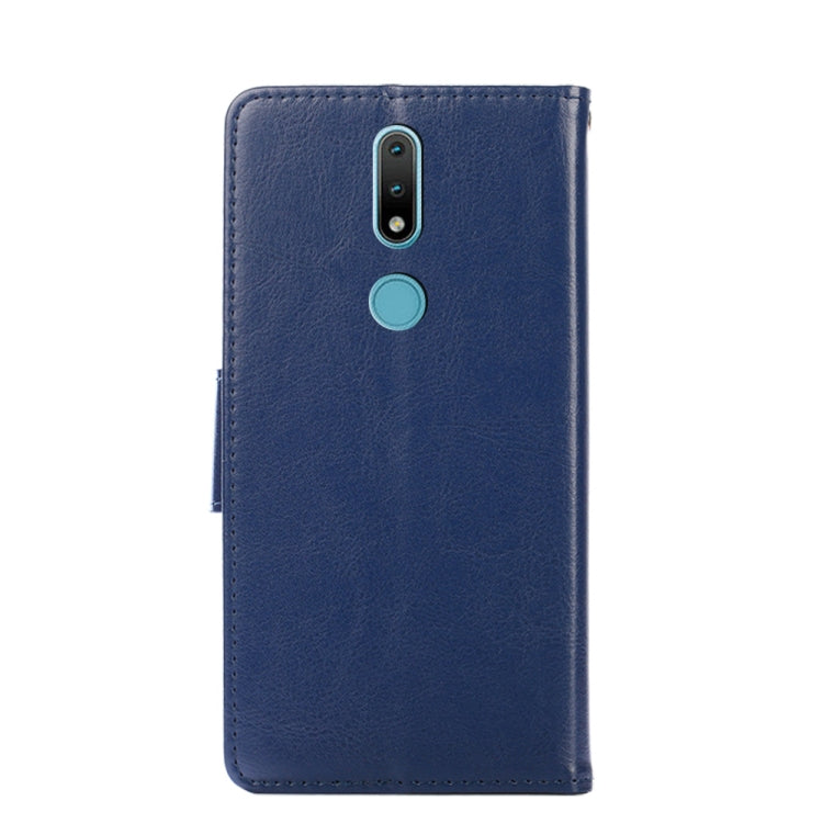 For Nokia 2.4 Crystal Texture Horizontal Flip Leather Case with Holder & Card Slots & Wallet