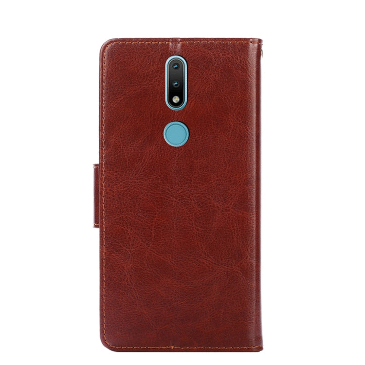 For Nokia 2.4 Crystal Texture Horizontal Flip Leather Case with Holder & Card Slots & Wallet