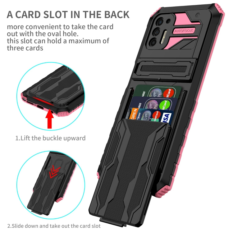 For Motorola Moto G Stylus 2021 Kickstand Armor Card Wallet Phone Case