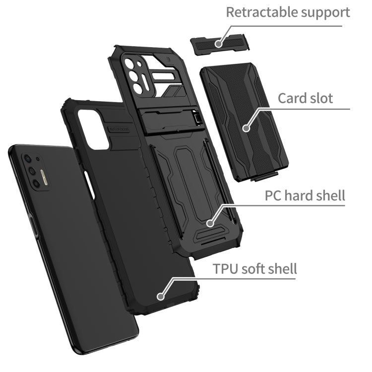 For Motorola Moto G Stylus 2021 Kickstand Armor Card Wallet Phone Case