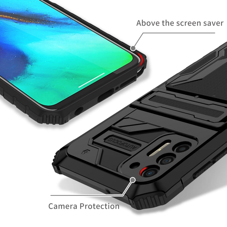 For Motorola Moto G Stylus 2021 Kickstand Armor Card Wallet Phone Case