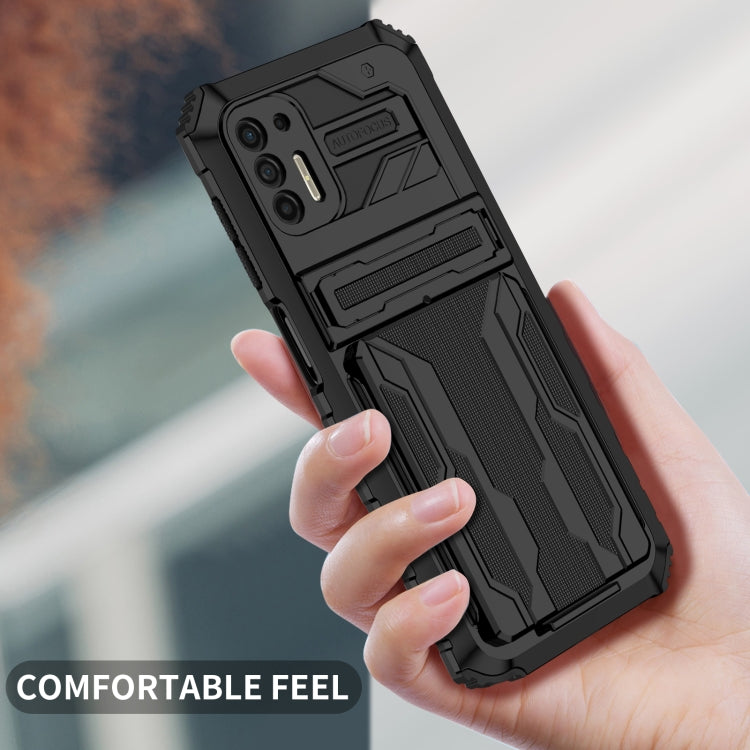 For Motorola Moto G Stylus 2021 Kickstand Armor Card Wallet Phone Case