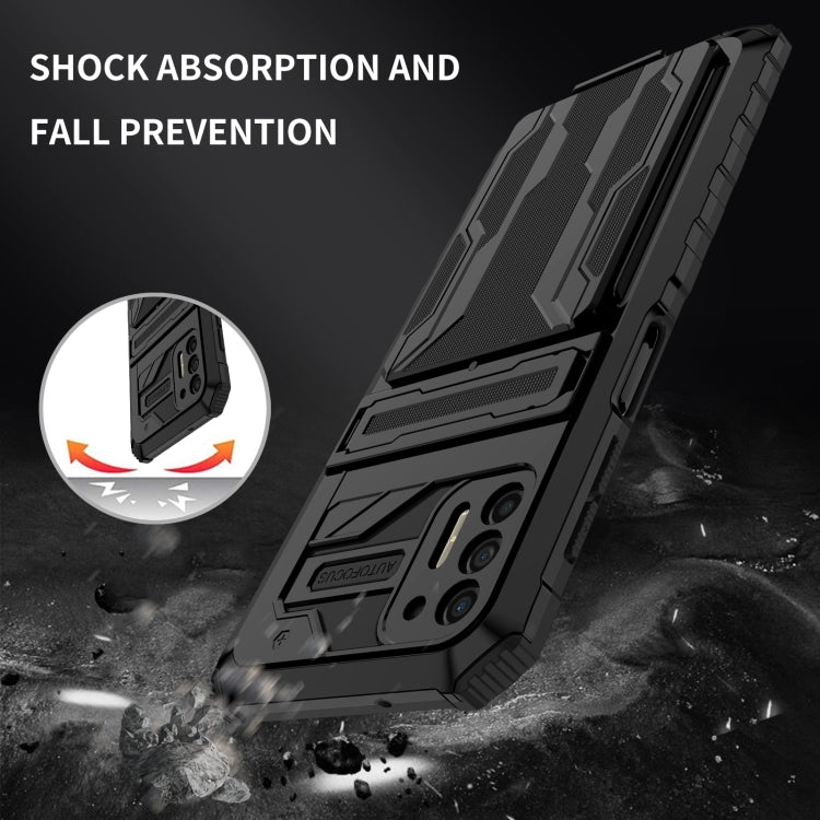 For Motorola Moto G Stylus 2021 Kickstand Armor Card Wallet Phone Case