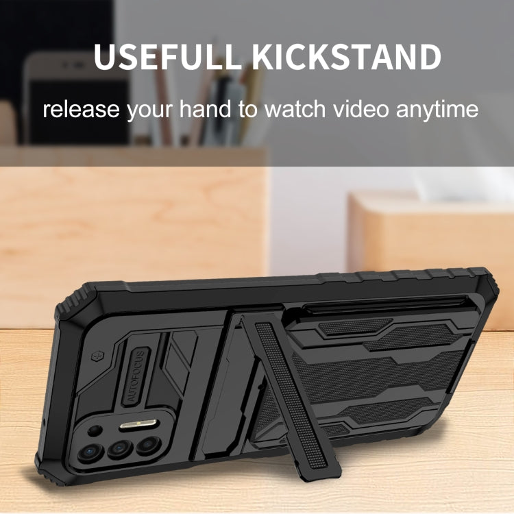 For Motorola Moto G Stylus 2021 Kickstand Armor Card Wallet Phone Case