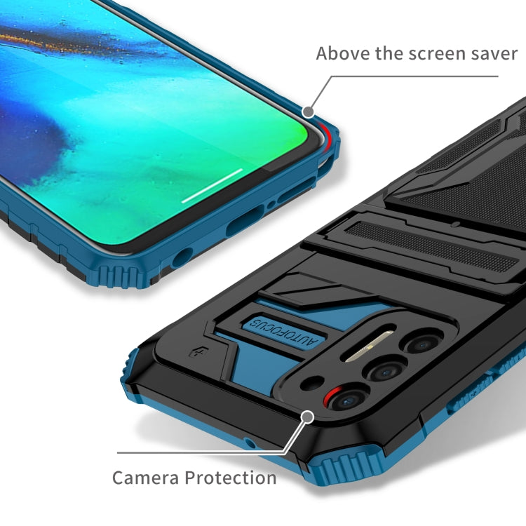 For Motorola Moto G Stylus 2021 Kickstand Armor Card Wallet Phone Case