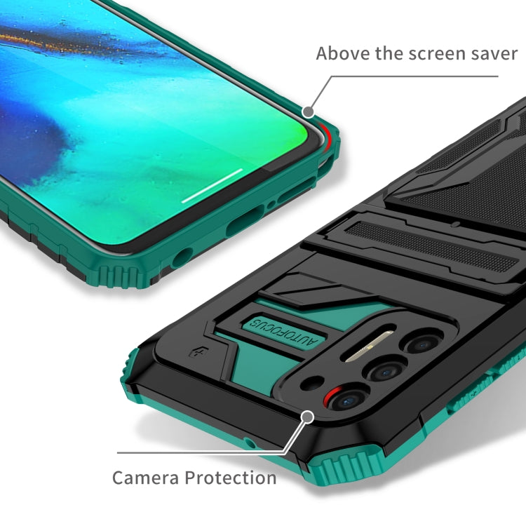 For Motorola Moto G Stylus 2021 Kickstand Armor Card Wallet Phone Case