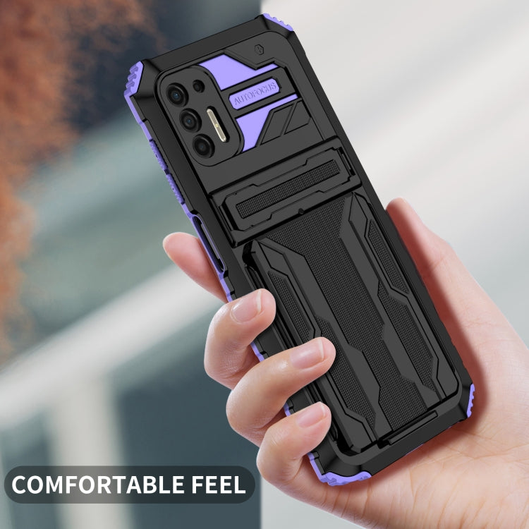 For Motorola Moto G Stylus 2021 Kickstand Armor Card Wallet Phone Case