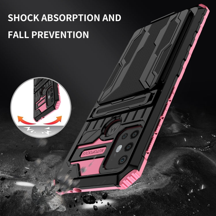 For Motorola Moto G30 Kickstand Armor Card Wallet Phone Case