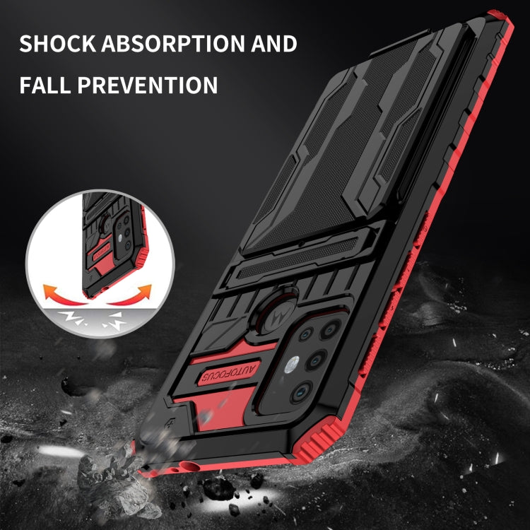 For Motorola Moto G30 Kickstand Armor Card Wallet Phone Case