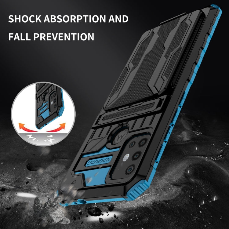 For Motorola Moto G30 Kickstand Armor Card Wallet Phone Case