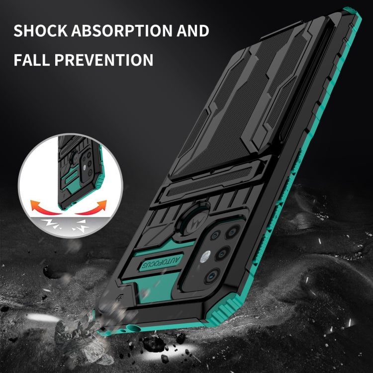 For Motorola Moto G30 Kickstand Armor Card Wallet Phone Case