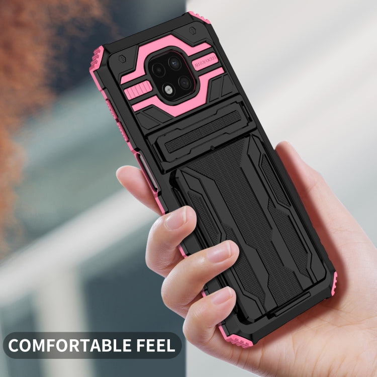 For Motorola Moto G Power 2021 Kickstand Armor Card Wallet Phone Case