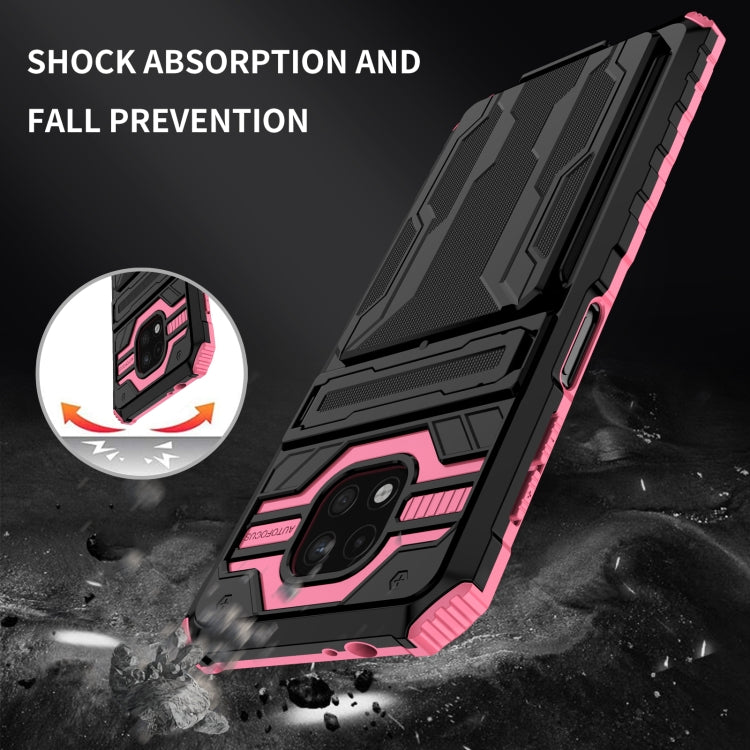 For Motorola Moto G Power 2021 Kickstand Armor Card Wallet Phone Case