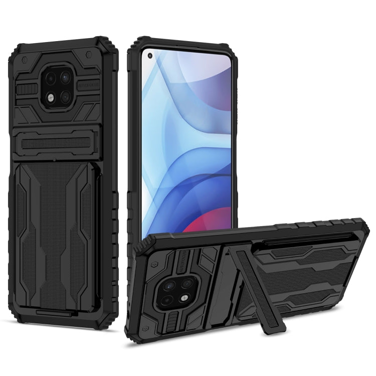For Motorola Moto G Power 2021 Kickstand Armor Card Wallet Phone Case
