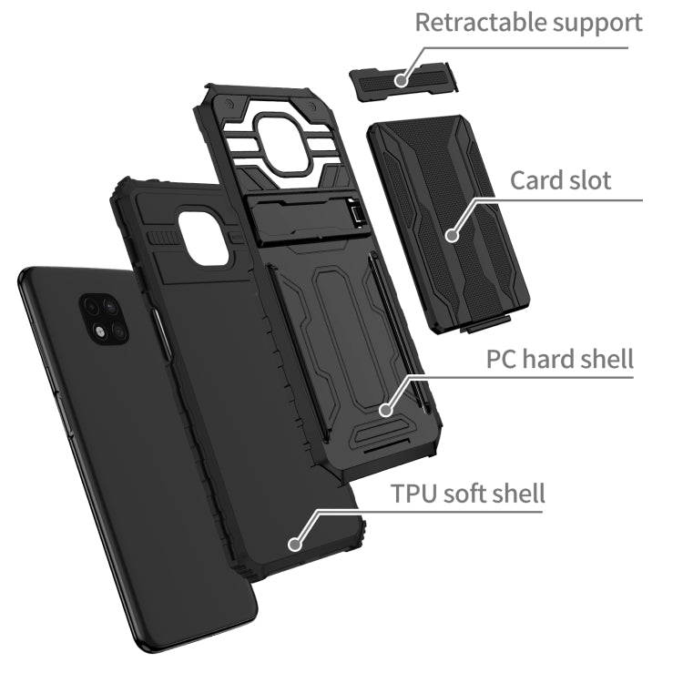 For Motorola Moto G Power 2021 Kickstand Armor Card Wallet Phone Case