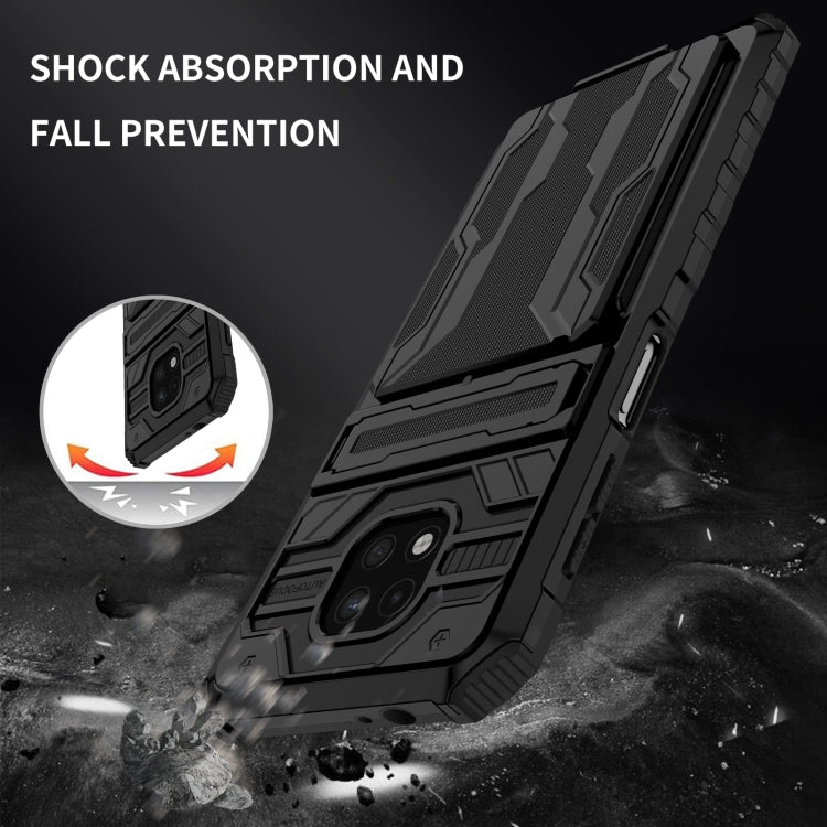 For Motorola Moto G Power 2021 Kickstand Armor Card Wallet Phone Case