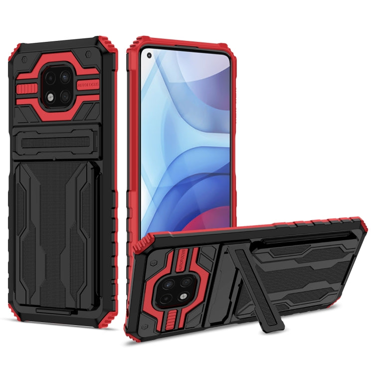 For Motorola Moto G Power 2021 Kickstand Armor Card Wallet Phone Case