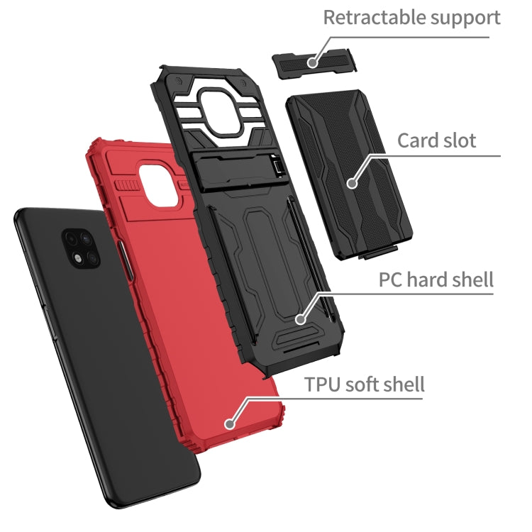 For Motorola Moto G Power 2021 Kickstand Armor Card Wallet Phone Case