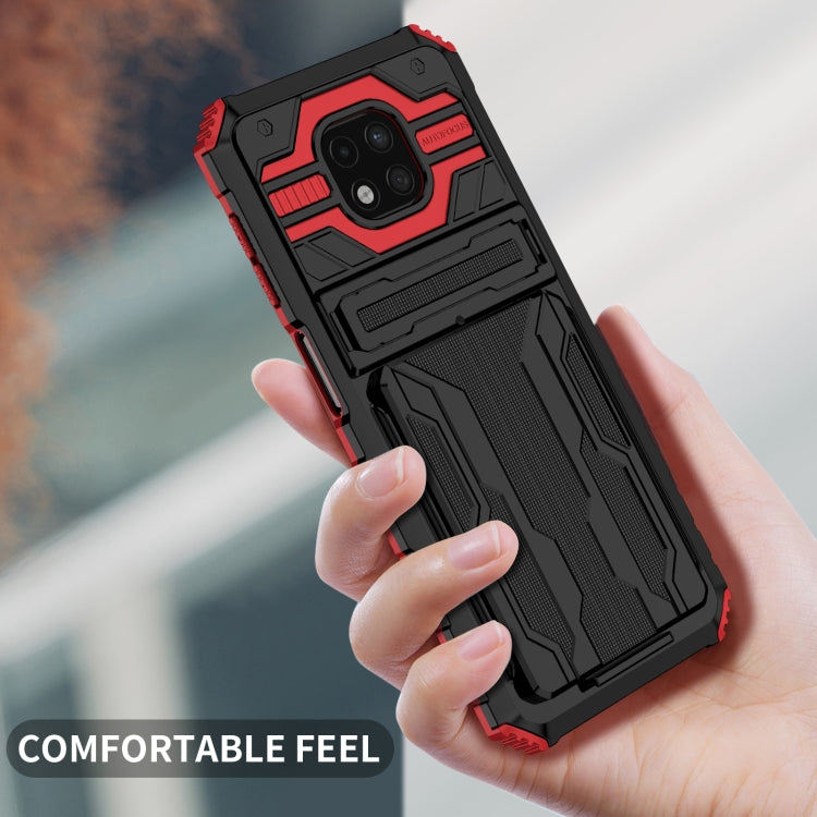 For Motorola Moto G Power 2021 Kickstand Armor Card Wallet Phone Case
