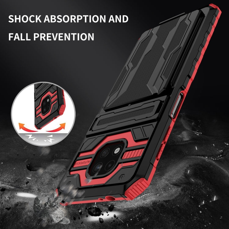 For Motorola Moto G Power 2021 Kickstand Armor Card Wallet Phone Case