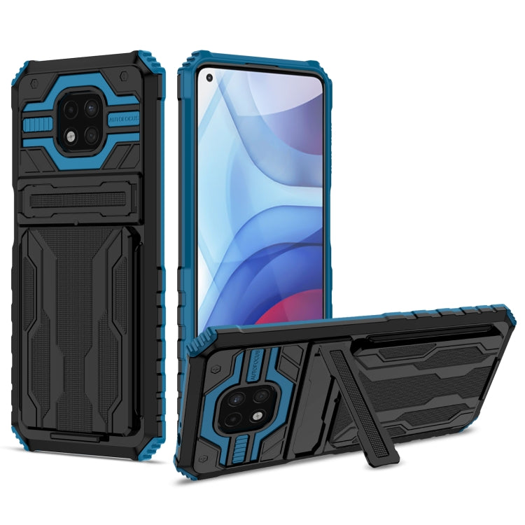 For Motorola Moto G Power 2021 Kickstand Armor Card Wallet Phone Case