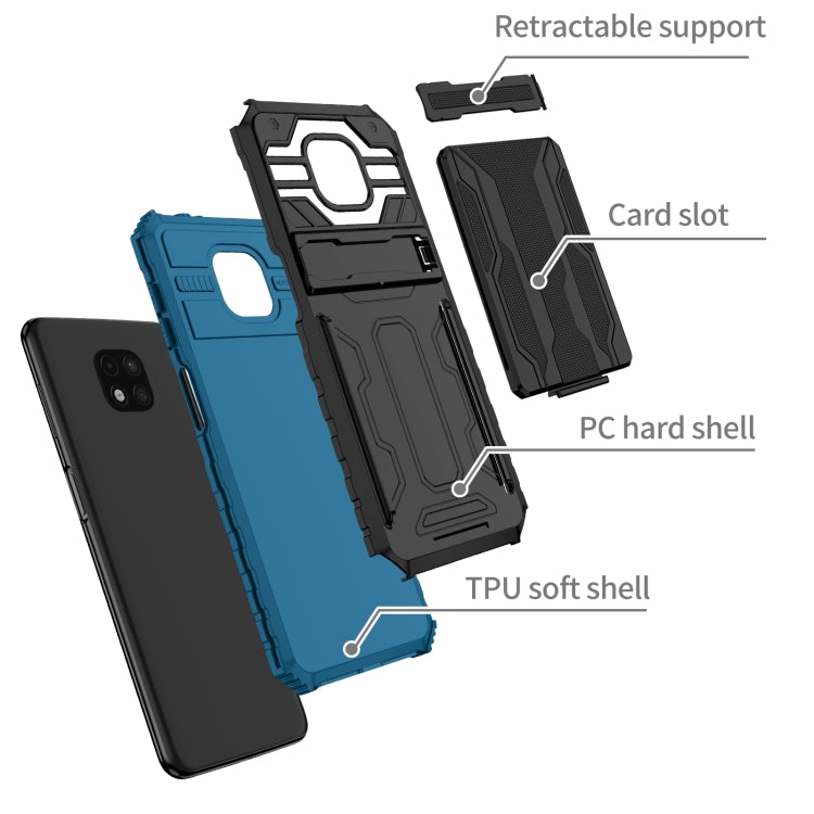 For Motorola Moto G Power 2021 Kickstand Armor Card Wallet Phone Case