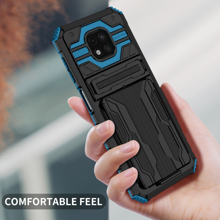 For Motorola Moto G Power 2021 Kickstand Armor Card Wallet Phone Case