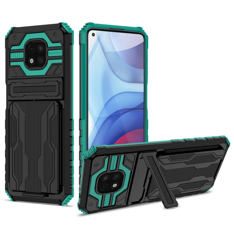 For Motorola Moto G Power 2021 Kickstand Armor Card Wallet Phone Case