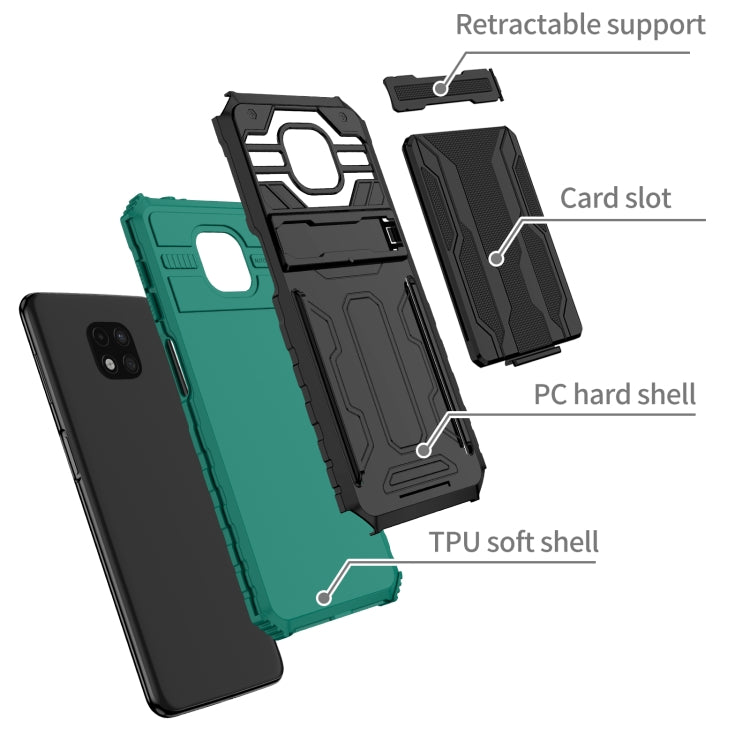 For Motorola Moto G Power 2021 Kickstand Armor Card Wallet Phone Case