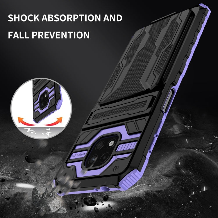 For Motorola Moto G Power 2021 Kickstand Armor Card Wallet Phone Case