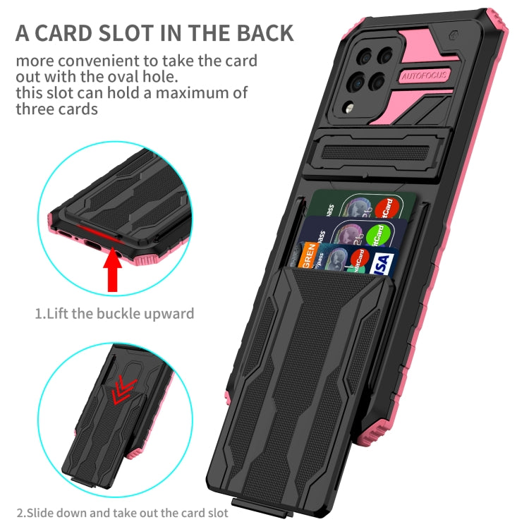 For Samsung Galaxy A42 5G Kickstand Armor Card Wallet Phone Case