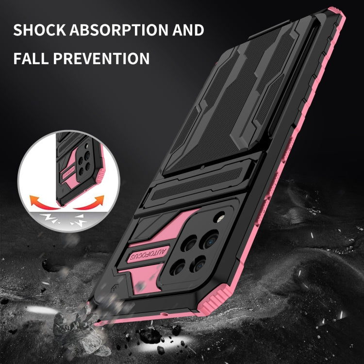 For Samsung Galaxy A42 5G Kickstand Armor Card Wallet Phone Case