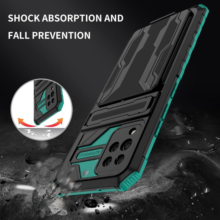 For Samsung Galaxy A42 5G Kickstand Armor Card Wallet Phone Case