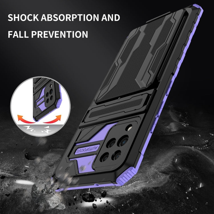 For Samsung Galaxy A42 5G Kickstand Armor Card Wallet Phone Case