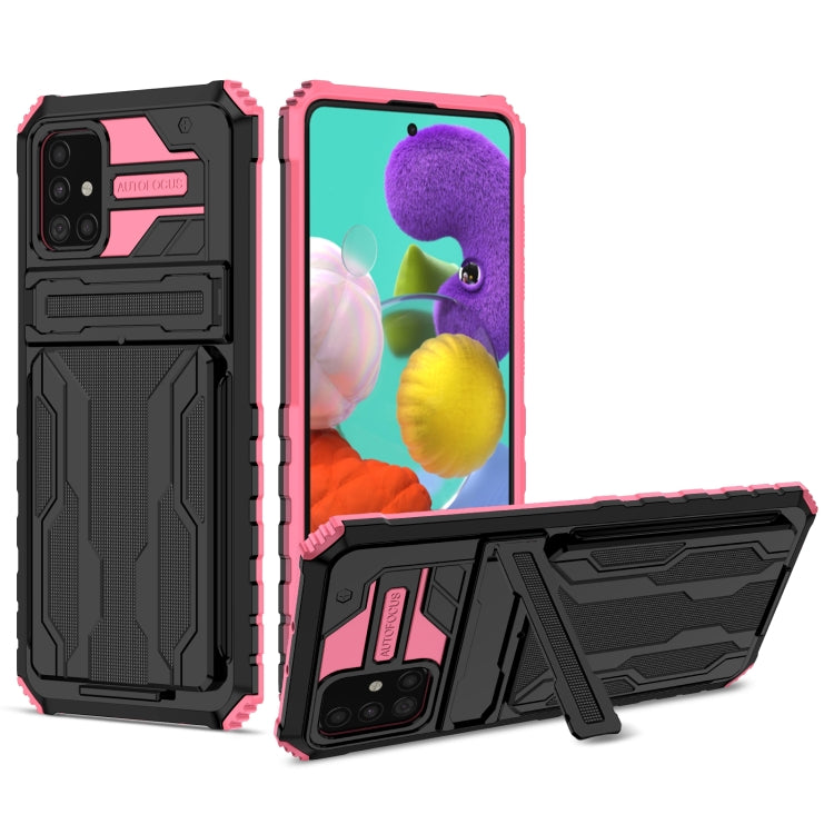 For Samsung Galaxy A31 / A51 Kickstand Armor Card Wallet Phone Case