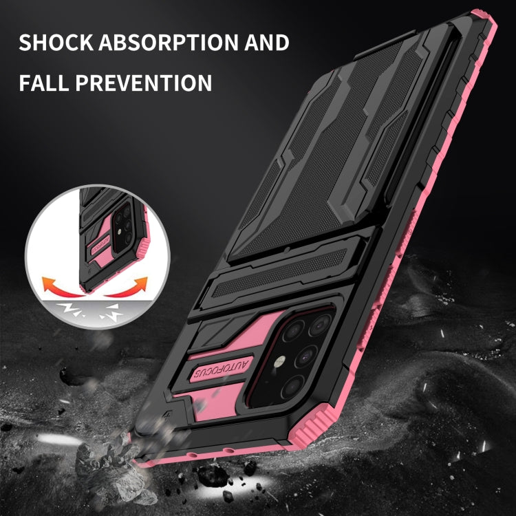 For Samsung Galaxy A31 / A51 Kickstand Armor Card Wallet Phone Case