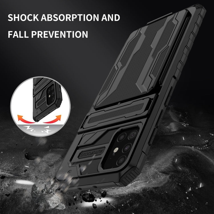 For Samsung Galaxy A31 / A51 Kickstand Armor Card Wallet Phone Case
