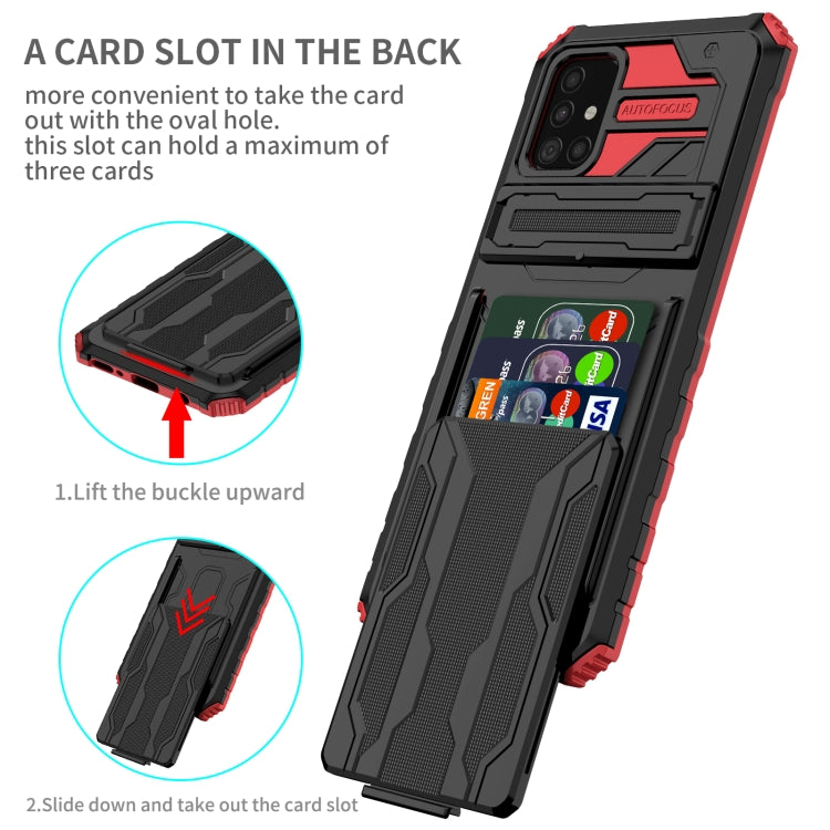 For Samsung Galaxy A31 / A51 Kickstand Armor Card Wallet Phone Case