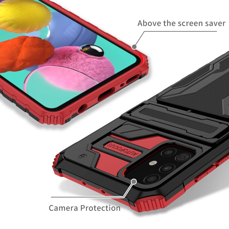 For Samsung Galaxy A31 / A51 Kickstand Armor Card Wallet Phone Case