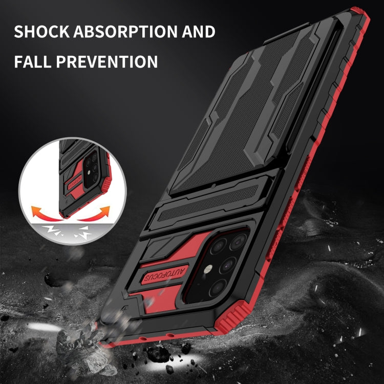 For Samsung Galaxy A31 / A51 Kickstand Armor Card Wallet Phone Case
