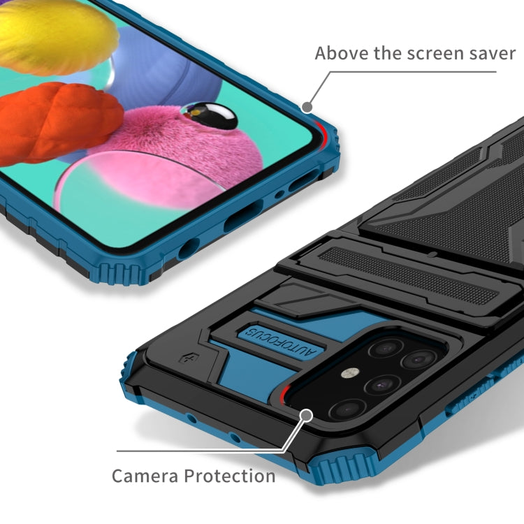 For Samsung Galaxy A31 / A51 Kickstand Armor Card Wallet Phone Case