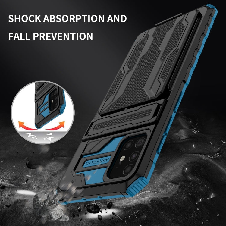 For Samsung Galaxy A31 / A51 Kickstand Armor Card Wallet Phone Case